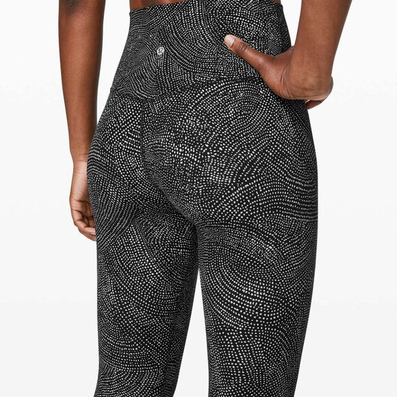 Lululemon Align Pant 28" Free Spirit Ice Grey Black Size 6 - Picture 4 of 11